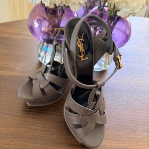 Yves Saint Laurent Dark Brown Women's Heels